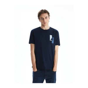 LCWAIKIKI Classic Bisiklet Yaka Kısa Kollu Baskılı Penye Erkek Tişört