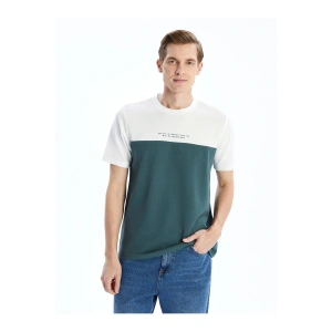 LCWAIKIKI Classic Bisiklet Yaka Kısa Kollu Renk Bloklu Erkek Tişört