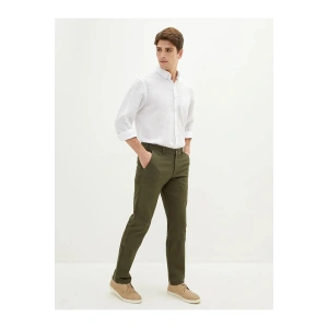 LCWAIKIKI Classic Haki Normal Kalıp Gabardin Erkek Chino Pantolon