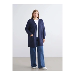 LCWAIKIKI Classic Şal Yaka Kadın Triko Hırka Büyük Beden