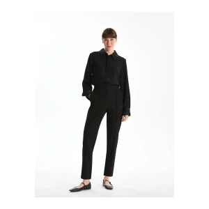 LCWAIKIKI Classic Siyah Beli Lastikli Kadın Cigarette Pantolon T T