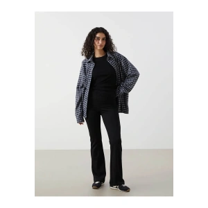 LCWAIKIKI Maternity Siyah Karın Panelli İspanyol Paça Hamile Tayt Pantolon