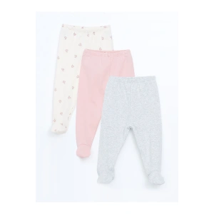 LCWK Beli Lastikli Kız Bebek Pantolon 3lü