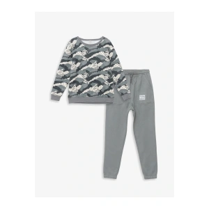 LCWK Bisiklet Yaka Baskılı Erkek Çocuk Eşofman Takım