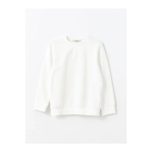 LCWK Bisiklet Yaka Dokulu Erkek Çocuk Sweatshirt