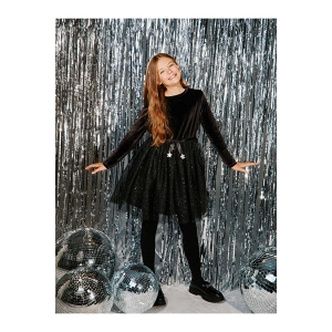 LCWK Bisiklet Yaka Kadife Kız Çocuk Elbise