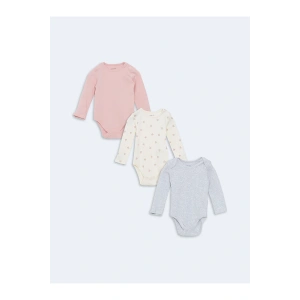 Lcwk Bisiklet Yaka Kız Bebek Çıtçıtlı Body 3lü