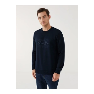 LCWK Bisiklet Yaka Uzun Kollu Erkek Sweatshirt