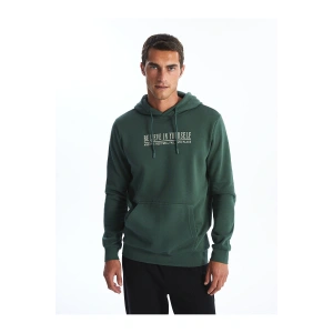 Lcwk Uzun Kollu Baskılı Erkek Kalın Hoodie