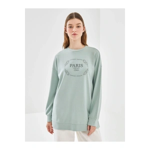 Lw - Bisiklet Yaka Baskılı Kadın Tunik