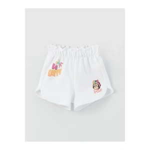 Nostaljik Maymun Baskılı Kız Bebek Şort