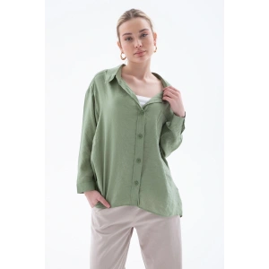 Oversize Gömlek Haki