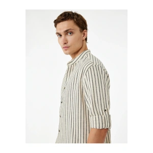 Pamuklu Regular Fit Uzun Kollu Hakim Yaka Gömlek