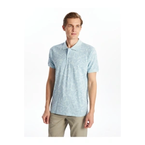 Polo Yaka Kısa Kollu Desenli Pike Erkek Tişört