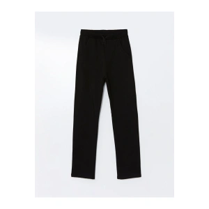 Siyah Beli Lastikli Kız Çocuk Kalın Jogger Eşofman Altı