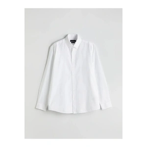 SOUTHBLUE Beyaz Slim Fit Uzun Kollu Oxford Erkek Gömlek