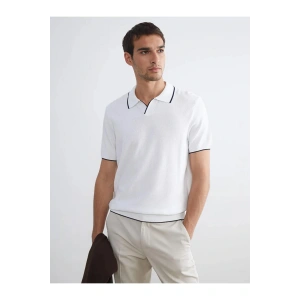 SOUTHBLUE Ekru Polo Yaka Kısa Kollu Erkek Triko Kazak