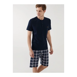 Standart Kalıp Erkek Şortlu Pijama Takımı