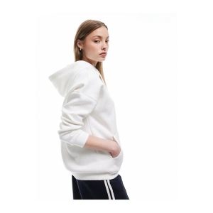 Üç İplik Şardonlu Kanguru Cepli Basic Kapüşonlu Sweatshirt