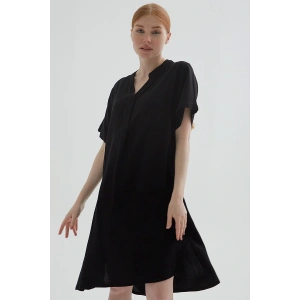 Viskon Elbise Siyah
