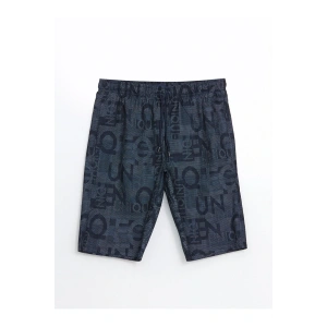 XSIDE Diz Hizası Boy Desenli Erkek Deniz Şortu