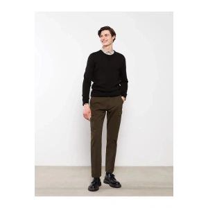 XSIDE Haki Standart Kalıp Gabardin Erkek Kargo Pantolon