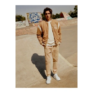 Yeni Sezon Standart Kalip Gabardin Erkek Jogger Pantolon - W42232Z8