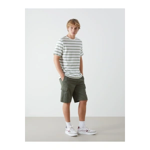 Yeni Sezon Standart Kalip Gabardin Erkek Kargo Sort - S55665Z8