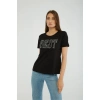 22y0145k1 Kadın T-shirt Siyah