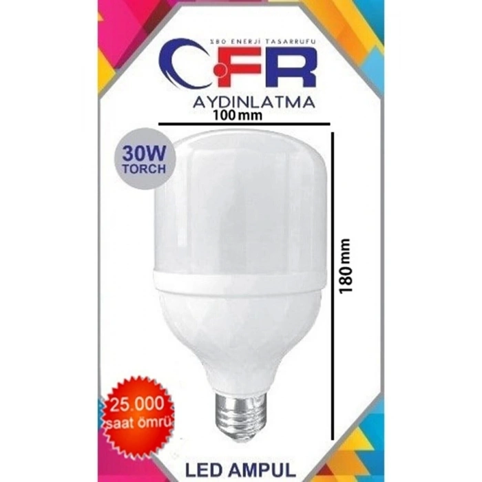 30wat Tasarruflu E27 Beyaz Renk Torch Led Ampul-6 Adettir