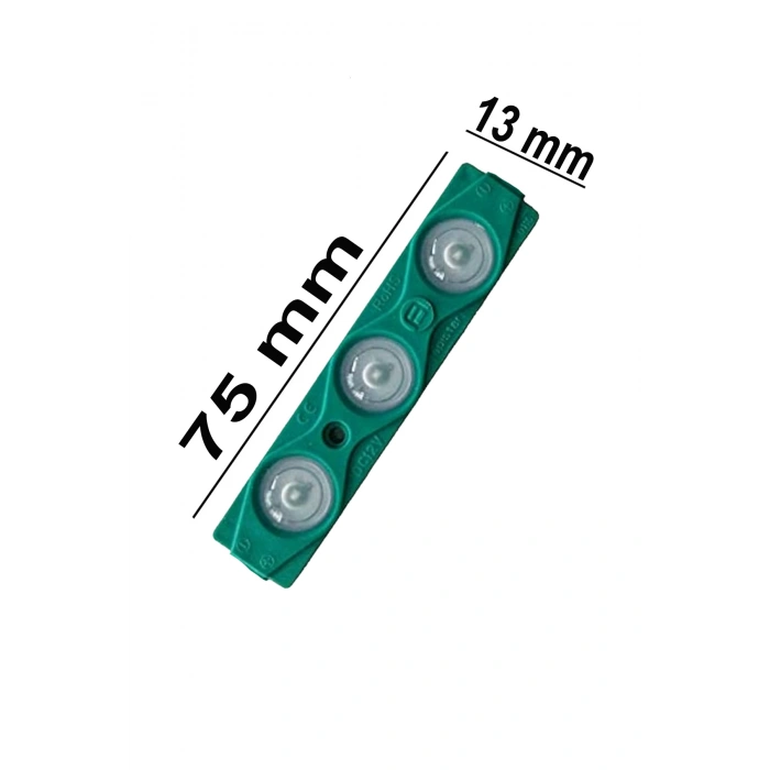 3 Ledli Parmak Led Modül 1.5w 2835 Smd Mercekli Beyaz,gün Işığı,mavi,kırmızı,yeşil 12v-5 Adettir