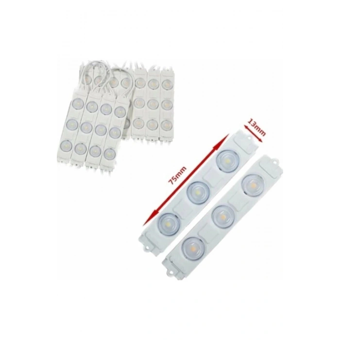 3 Ledli Parmak Led Modül 1.5w 2835 Smd Mercekli Beyaz,gün Işığı,mavi,kırmızı,yeşil 12v-5 Adettir