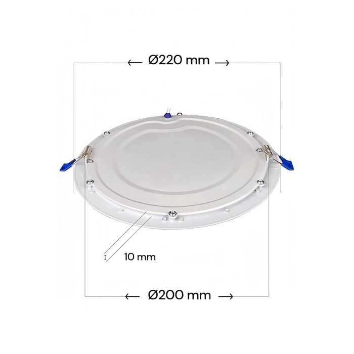 18w Tasarruflu Led Yuvarlak Beyaz Işık Sıva Altı Slim Panel Tavan Aydınlatma Armatürü-6 Adettir