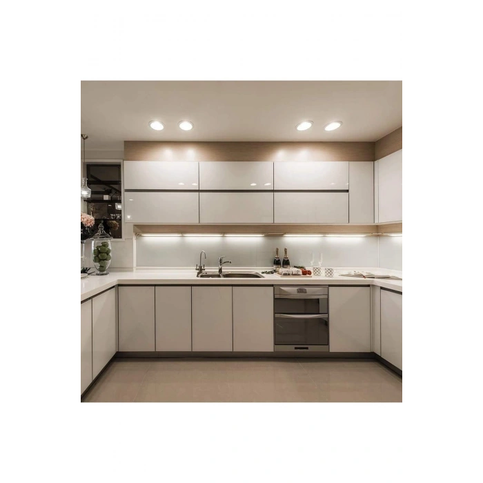 18w Tasarruflu Led Yuvarlak Beyaz Işık Sıva Altı Slim Panel Tavan Aydınlatma Armatürü-10 Adettir