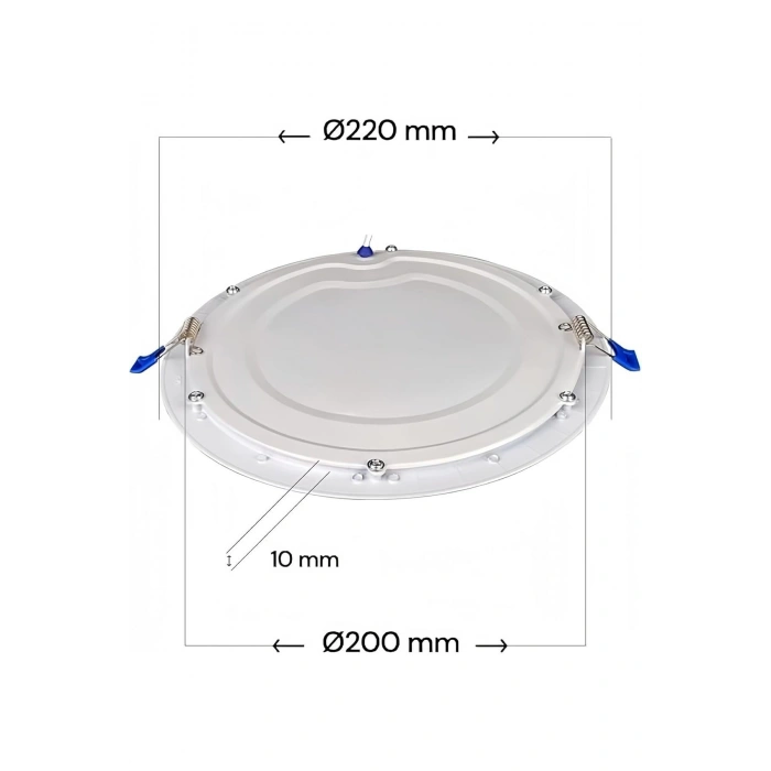 18w Tasarruflu Led Yuvarlak Beyaz Işık Sıva Altı Slim Panel Tavan Aydınlatma Armatürü-10 Adettir