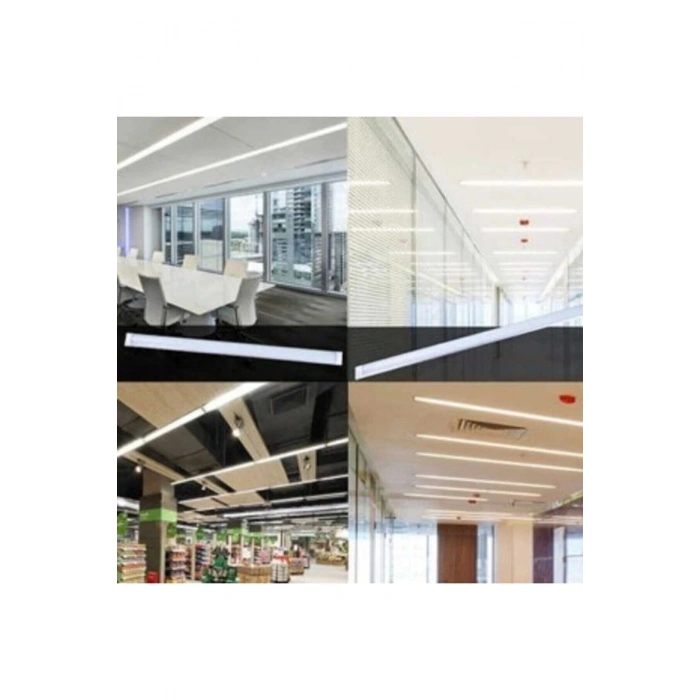 120 Cm 40 Watt Yatay Led Bant Armatür-trafolu Beyaz Işık-4 Adettir