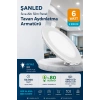 6w Tasarruflu Led Yuvarlak Beyaz Işık Sıva Altı Slim Panel Tavan Aydınlatma Armatürü-1 Adettir