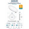 6w Tasarruflu Led Yuvarlak Beyaz Işık Sıva Altı Slim Panel Tavan Aydınlatma Armatürü-1 Adettir