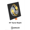 7w Sıva Altı Oynar Başlık Gu10 Kare Siyah Kasa Gün Işığı Led Spot Lamba-6 Adet