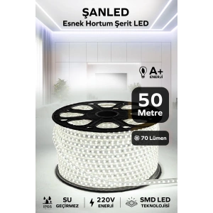 Hortum Esnek Şerit Led Beyaz ,mavi,günışığı,amber Rengi + 220v Fiş/2,3,4,5,10,15,20,25,50,100 Metre