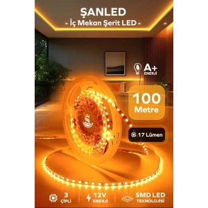 3 Çipli Iç Mekan Şerit Led Tüm Mekanlar-(trafosuz) 5,10,20,30,40,50,100m