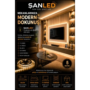 3 Çipli Iç Mekan Şerit Led Tüm Mekanlar-(trafosuz) 5,10,20,30,40,50,100m