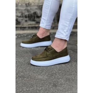Kömen WG508 Haki Süet Ortopedik Taban Erkek Casual Ayakkabı