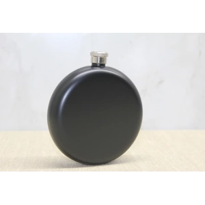 Yuvarlak Tekli Matara 8 Oz Siyah
