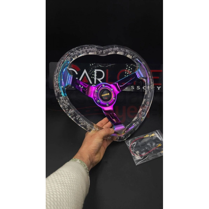 Toptan Kalpli Epoksi Şeffaf Momo Kabarcıklı Direksiyon