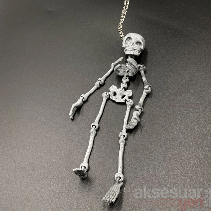 Toptan İskelet Ayna Süsü 3D Model Zincirli