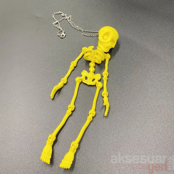 Toptan İskelet Ayna Süsü 3D Model Zincirli