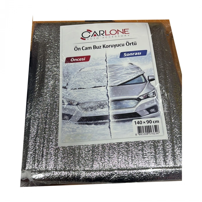 Toptan Üretimden Kışlık Araç İçi Ön Cam Buz Koruyucu Örtü Katmanlı 170x95Cm