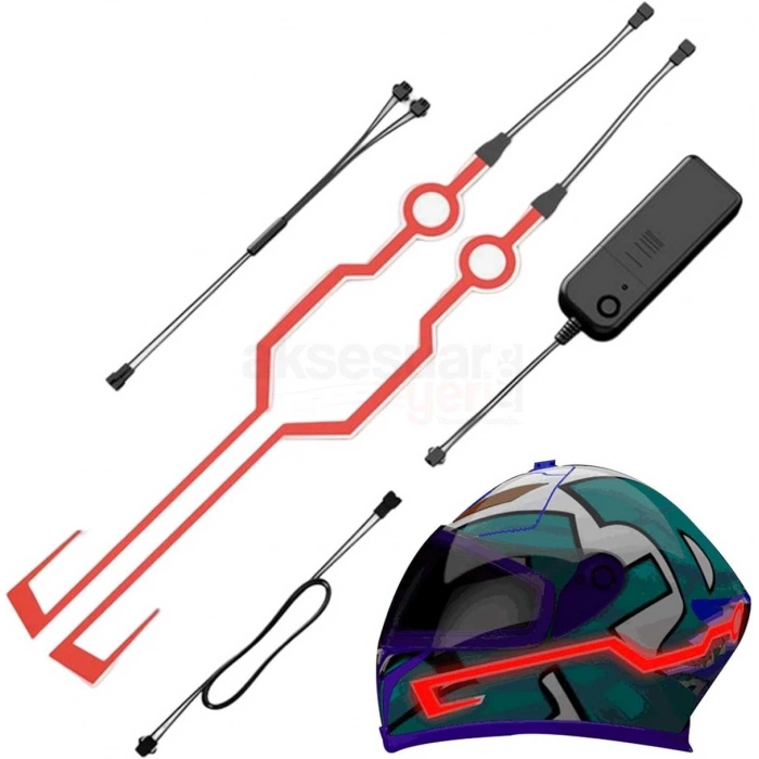 Toptan Motosiklet Kask Ledi Işıklı Kask Ledi Pilli Modlu