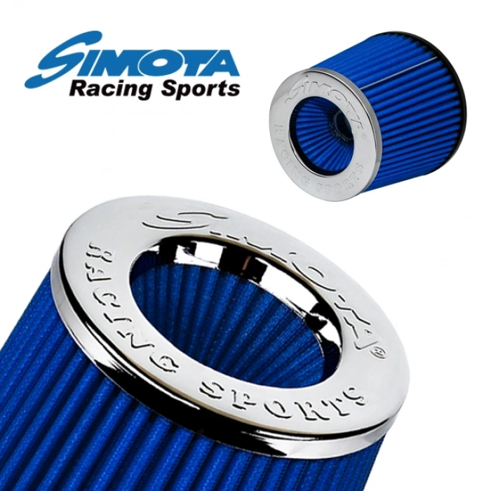 Toptan Simota Model Mavi/krom Spor Açık Hava Filtresi 7.6cm